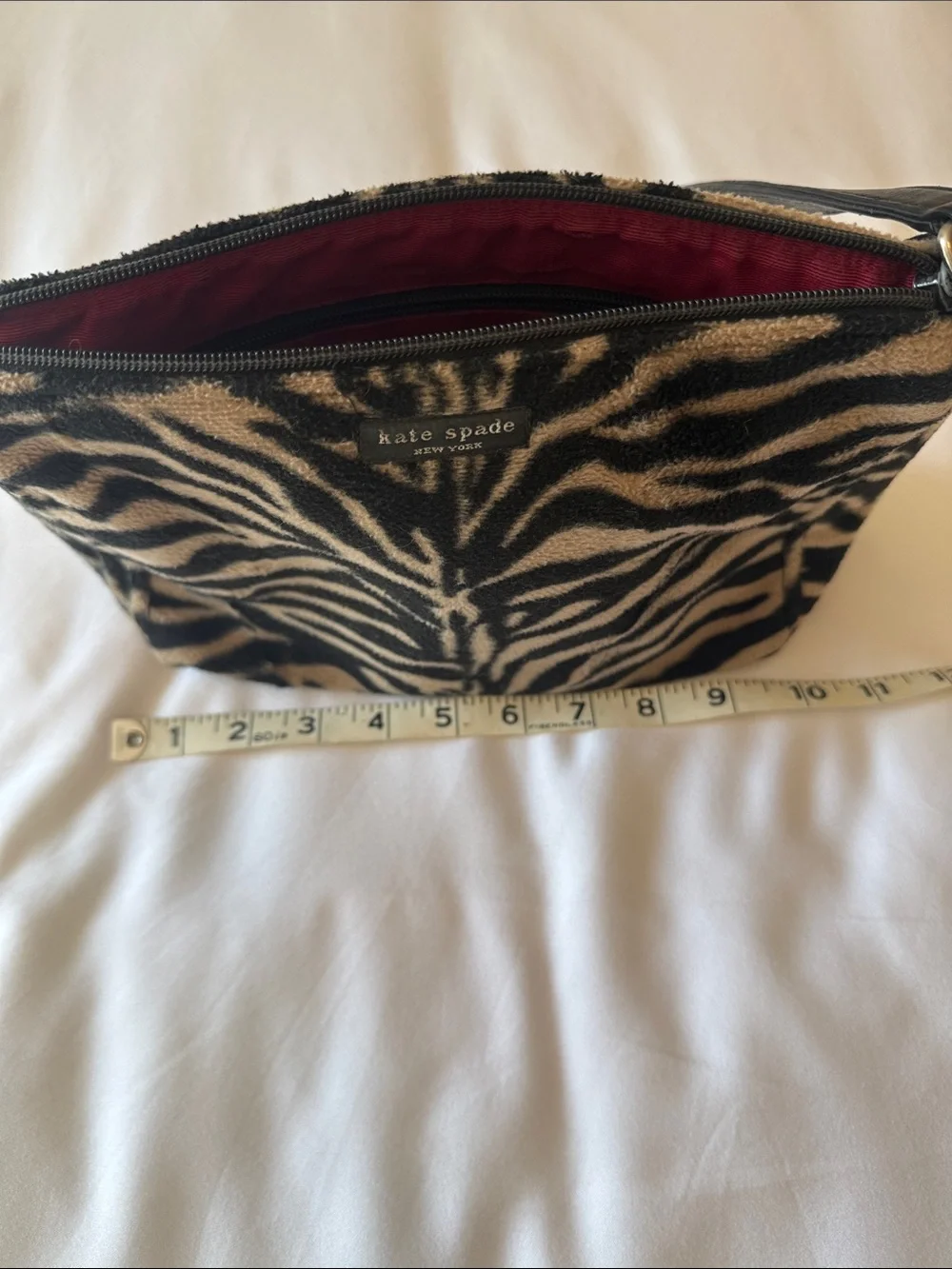 kate spade Black and Tan Zebra-Print Clare Shoulder Bag
